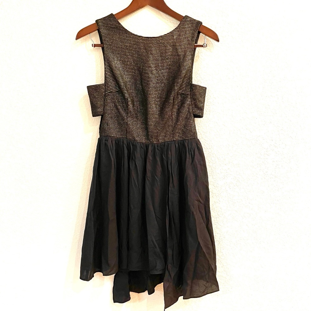 NWT Keepsake the Label “Innocent Awakening” Black Gold Cocktail Dress Size Small - Picture 6 of 12
